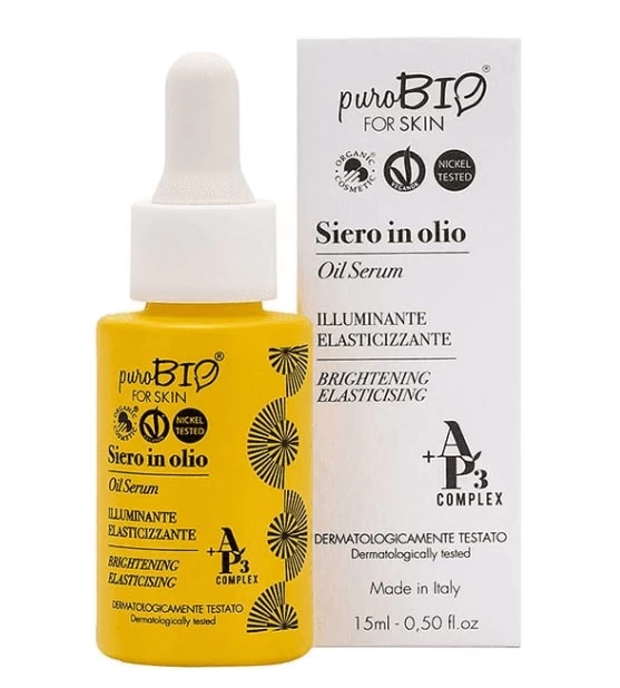 PuroBio Siero Viso In Olio Illuminante Elasticizzante 15ml 1 PuroBio Siero Viso In Olio Illuminante Elasticizzante 15ml