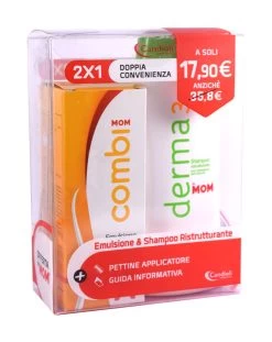 Candioli Mom Trattamento Pediculosi Combi Emulsione Con Pettine + DERMA3 Shampoo Ristrutturante