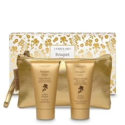 L'erbolario Bouquet D'Oro Pochette Bagnoschiuma + Crema Corpo + Beauty Pochette 1 Pezzo