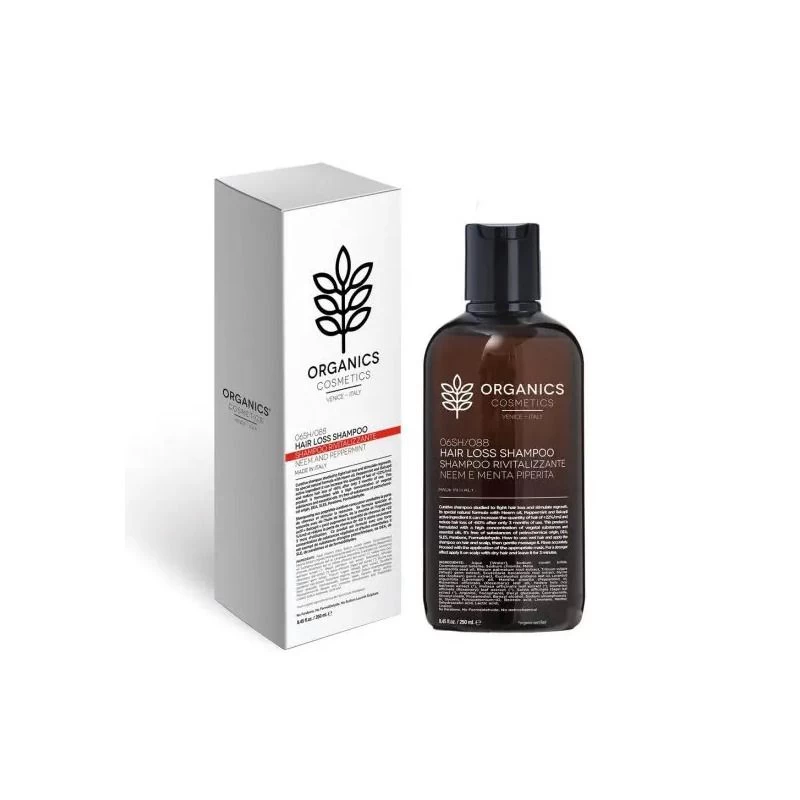 Organics Cosmetics Shampoo Rivitalizzante Anti-Caduta Con Neem Oil E Peppermint 250ml 1 Organics Cosmetics Shampoo Rivitalizzante Anti-Caduta Con Neem Oil E Peppermint 250ml
