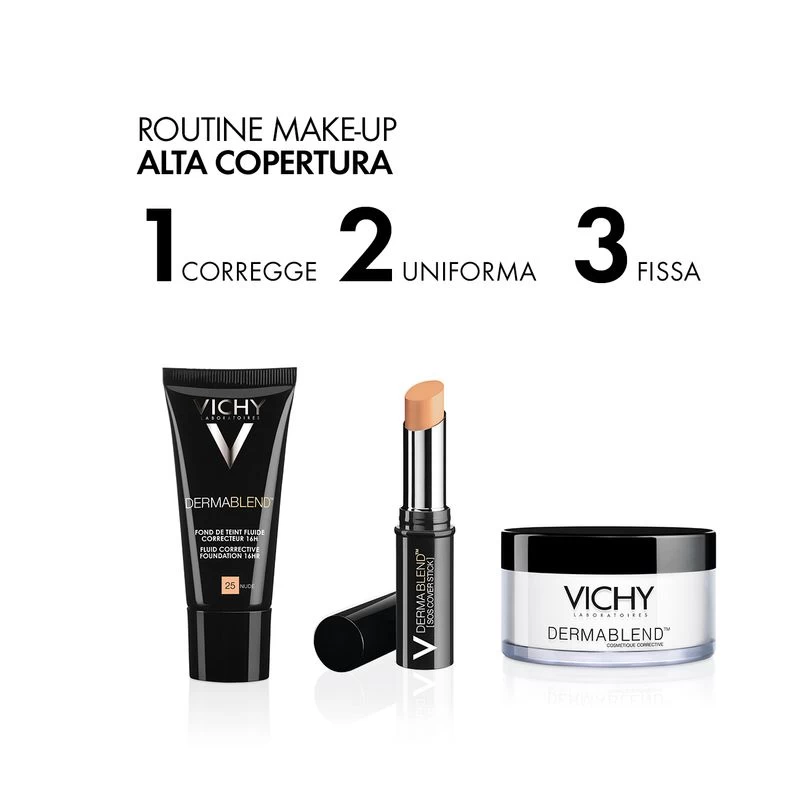 Vichy Dermablend SPF35 Fondotinta Fluido Coprente Tonalità 15 30ml 6 Vichy Dermablend SPF35 Fondotinta Fluido Coprente Tonalità 15 30ml - immagine 6
